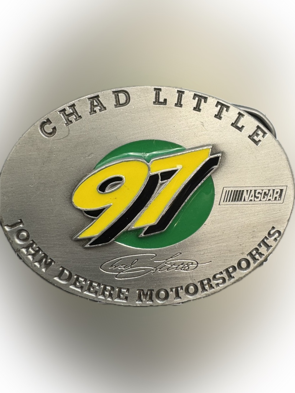 NASCAR Chad Little John Deere Motor Sports Roush Racing 1998 Belt Buckle